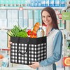 WOWBOX Reusable Grocery Bags 35L，Black-10 Pack