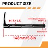 equlup Quick Release Thru Axle, M15x1.5 Thread Bikes Front Thru