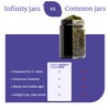 Infinity Jars Tall Screw top Black Glass Jar 100 Ml