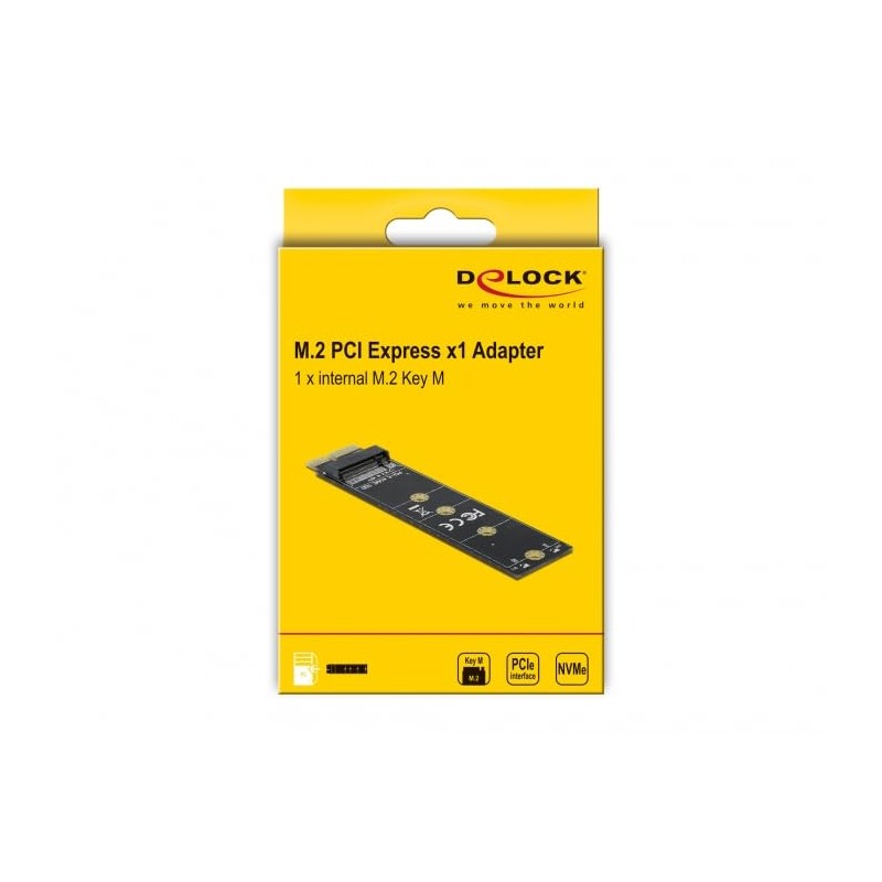 Delock 64105 PCI Express x1 to M.2 Key M Adapter