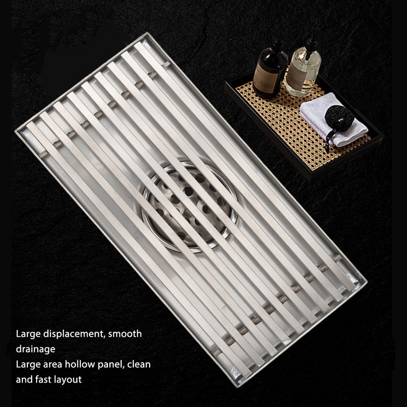 304 Stainless Steel Linear Shower Drain Thickened Lengthened 8 Inch