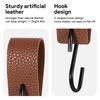 ROOMHUAWAY Pack of 6 S Hooks with Leather Loop, Clothes