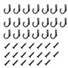 sundrerfect Set of 20 Black Zinc Alloy Wall Hooks 24x17mm