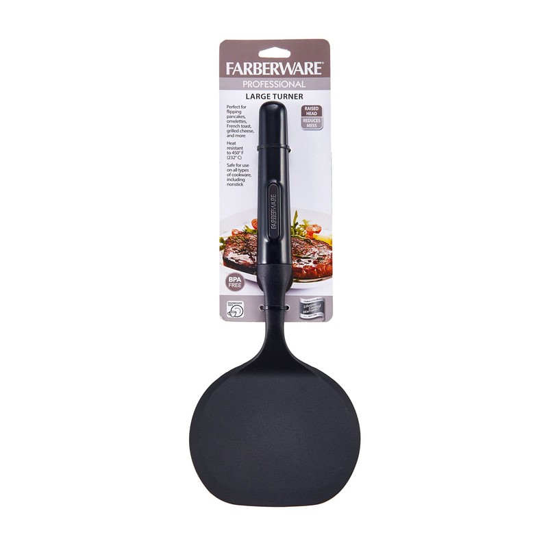 Farberware Professional Heat Resistant Turner - Safe for Non-Stick Cookware,
