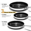 ThierryVuiton Nonstick Frying Pan Set – 8" 10" 12" Titanium