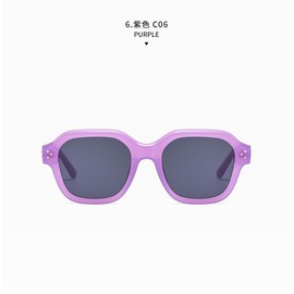 TECH-LINE-DIRECT FASHION ACCESSORIES Sunglasses Retro Square UV400 Protection Classic Sun Glasses Men/Women (Purple Frame + Black Lens)