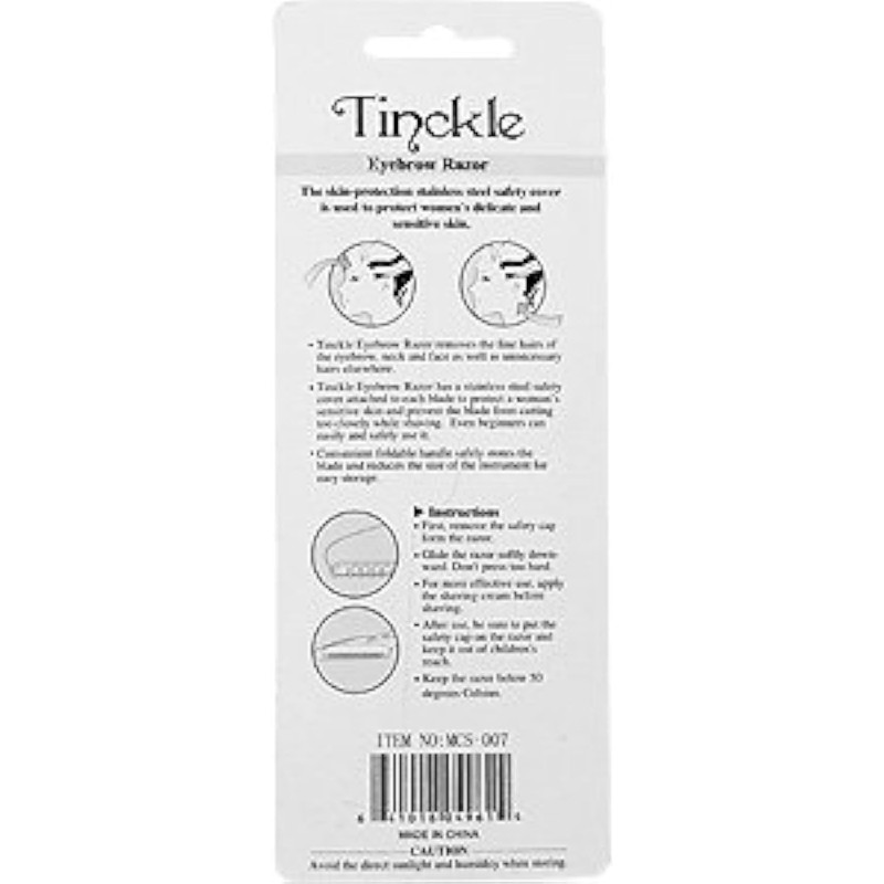 Tinkle Pack of 3 Eyebrow Shapers Razors Shavers Shaving Grooming
