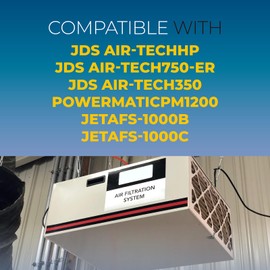 708733 AFS-1000B Inner 3-Pocket Air Filter Replacement for JET AFS-1000C Filtration Systems,24"x12"x12" MERV 14 Air Filter Fit for Powermatic PM1200 & Rikon 61-200,JDS Tech HP 750-ER,DELTA AP200 50859