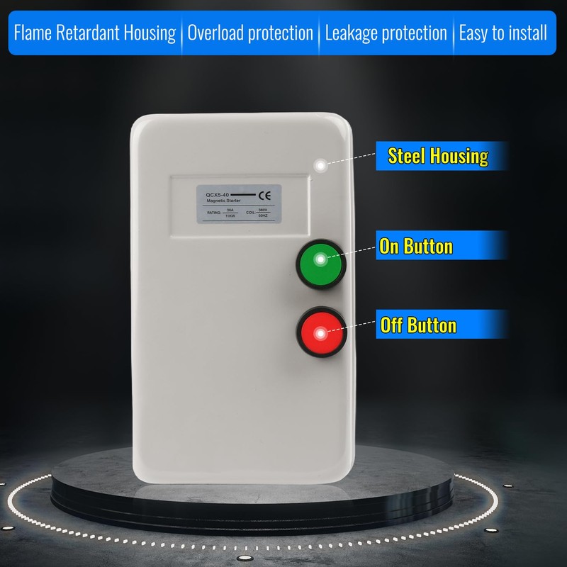 Magnetic Electric Motor Starter - 380V 11KW 25-45AMP - 15
