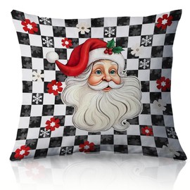 Forest Charger Christmas Santa Claus Decor Decorative Pillowcase Throw Pillow Cover 18x18 Inch, Christmas Sayings Decorations Pillow Cover for Home, for Family