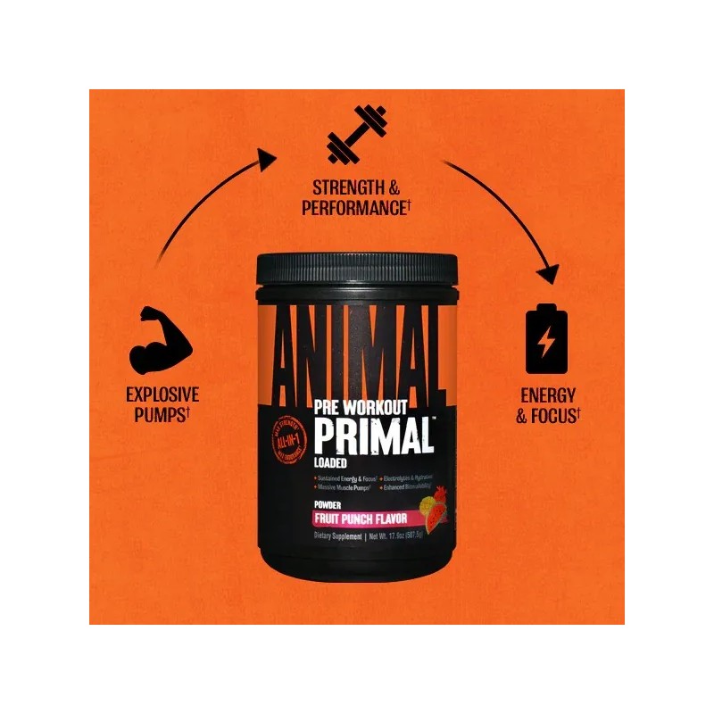 Pre Entreno Universal Animal Primal 25 Servicios L Ponche De