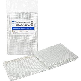 POLYESTERSHOPPEN.NL Roving fabric, glass fabric, 1 m², 300 g/m², especially for polyester resins, epoxy resins, fibreglass mats, fibreglass fabric, fibreglass mat, aramid fabric, laminates