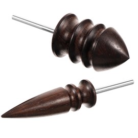 DOITOOL 2pcs Leather Edge Burnisher Tool Ergonomic Wooden Handle for Leather Craft Projects Durable and Polishing Stick for DIY Leatherwork and Handicrafts