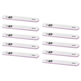 Nail Files Straight Professional Emery Boards for False Nails Acrylic Gel Tips Manicure tools by Nail4U Double sided Nail File 180/240 Grit Pack of 10