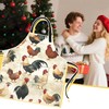 ANNA QUEEN Rooster Apron for Women Men with Pockets, Adjustable