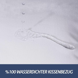 Komfortec Waterproof Cushion Cover 50 x 50 cm Set of 2 with Zip, Breathable, Hypoallergenic Pillowcases 50 x 50 cm, Anti-Mite, 2 Pieces Pillow Protectors 50 x 50 cm, White