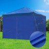 EZ Canopy 10x10ft Gazebo With Blue Side Wall Zipper Access