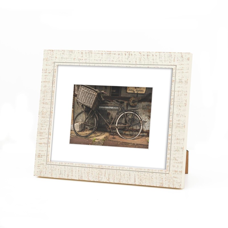 DUCIHBA 8x10 White Washed and Sanded Wood with Groove Farmhouse
