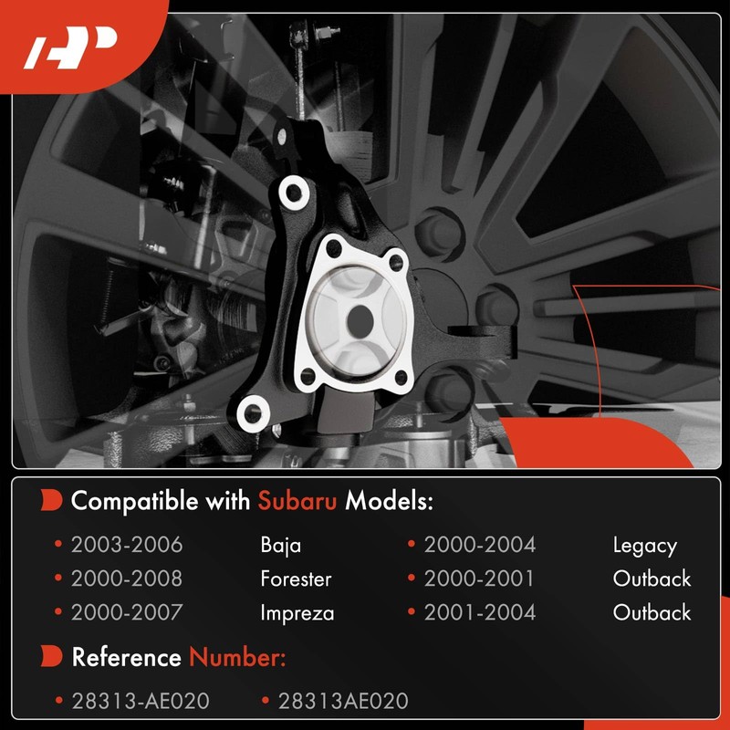 A-Premium Front Suspension Steering Knuckle Compatible with Subaru Forester 00-08,