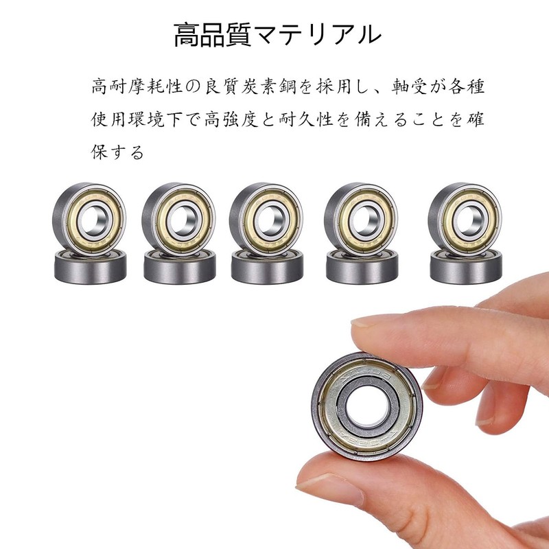 BRIIKPP Bearings 608ZZ Silver Repair Parts Inner Diameter 0.3 inch