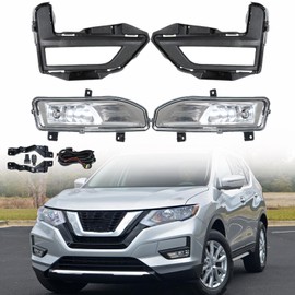 SEBLAFF 1 Pair of Driving Fog Lights Assembly with Bulbs Switch Bezel Wires Kit Replacement for Rogue S SL S-V Hy-brid 2017-2020
