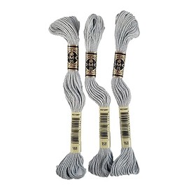 DMC 6-Strand Embroidery Cotton 8.7yd - Very Light Pewter - 117-168 - Bundle of 3 Skeins