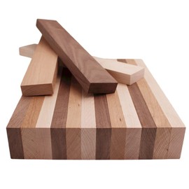 Domestic Variety Pack 5 Walnut, 5 Maple and 5 Cherry Boards - 3/4" x 2" (15Pcs) (3/4" x 2" x 24")