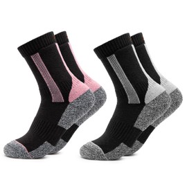 Occulto Gerlinde Women's Hiking Socks Pack of 2, Black-Pink