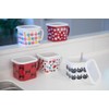 YJ-816 Plune Enameled Multi-Square Pot, Apples Size: Approx. W 7.0