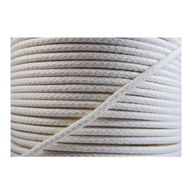 Cotton Piping Cord - Natural - Netted, Pre-Shrunk - for Upholstery, Soft furnishings, Dressmaking (5mm White, 5m - 500cm)