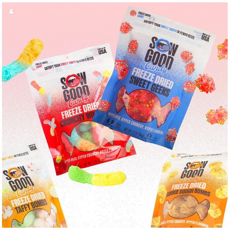 Sow Good Freeze Dried Candy Sweet Squares 2 Pack -