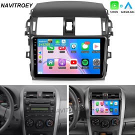 NAVITROEY Apple Carplay For Toyota Corolla 2009-2013 Car Stereo Radio Android 15 GPS WIFI
