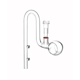 JARDLI Glass Lily Pipe Spin Outflow with Surface Skimmer for Aquarium Planted Tank (17mm for 16/22mm (5/8'' i.d.) tubing)