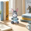 GGSTDDUP 4 Inch Positive Donkey, Inspirational Donkey Resin Figurine