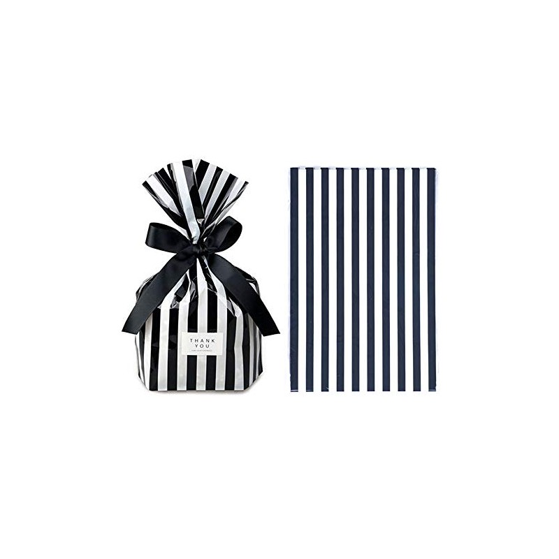 We Moment Black Stripe Clear Cello Bags Candy plastic favor