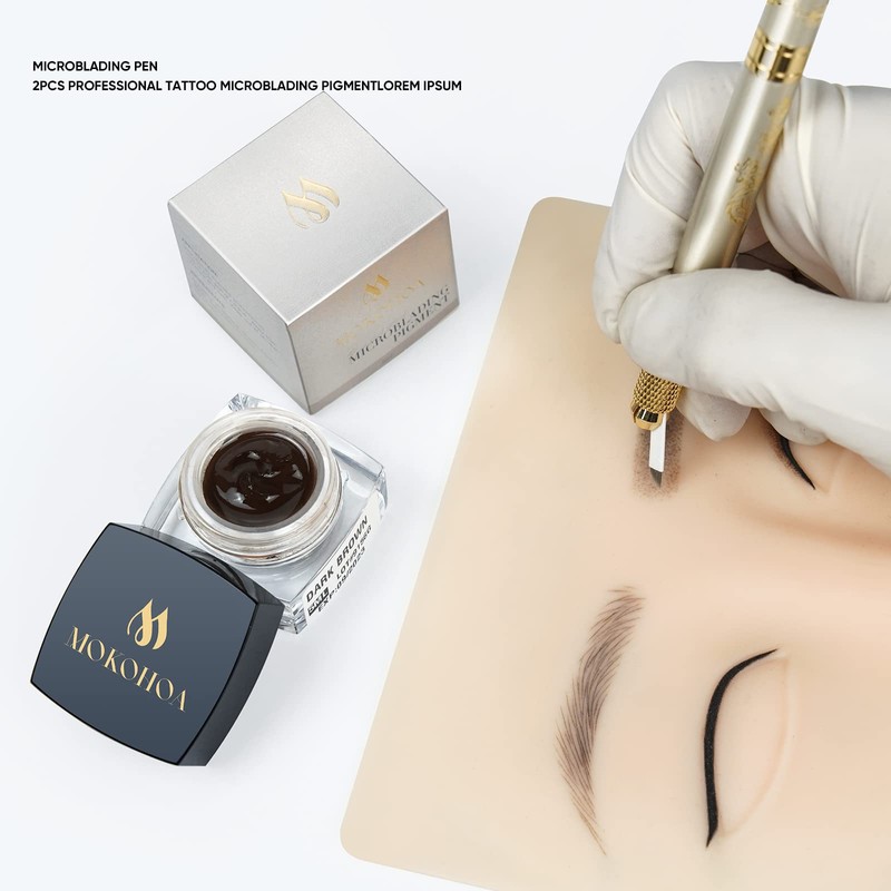 Microblading Set, Mokohoa Microblading Pen with Mapping Kit Microblading Pen