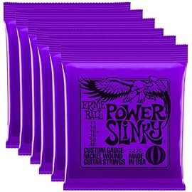 Ernie Ball Power Slinky 2220 Electric Guitar Strings 11-48 6-Pack Set w/Bonus Peg Winder 749699122203