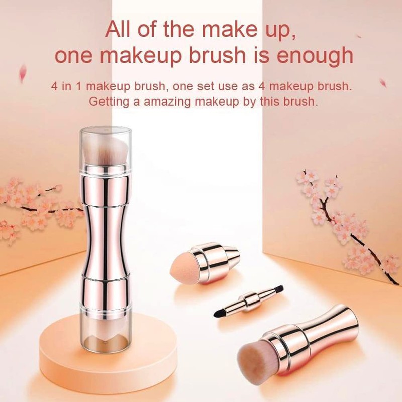 BlingToman - Juego de brochas de maquillaje 4 en 1,