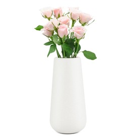 Matte White Ceramic Vases, Flower Vase for Minimalist Modern Home Decor, Dried Flower Vase Decorative Classic Flowers Vase for Centerpiece Wedding Dinner Table Office Bedroom Rustic - 20cm