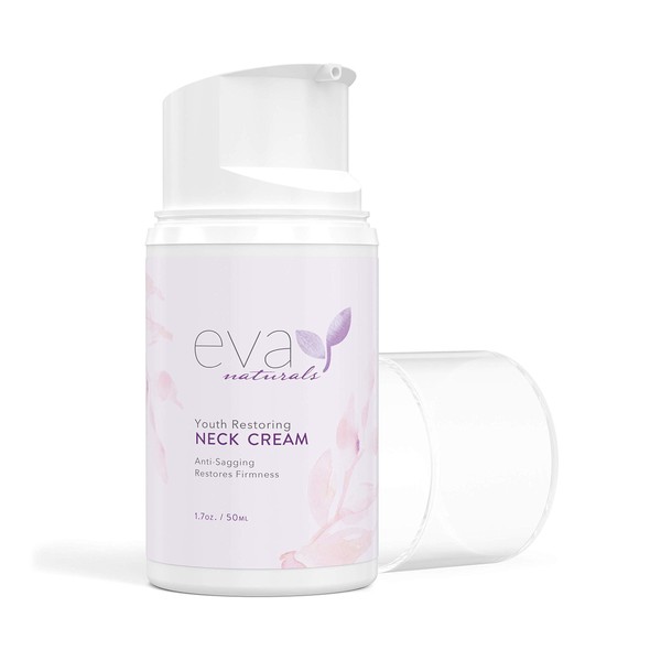 Neck Firming Cream by Eva Naturals - Firming Neck Cream for Tightening and Wrinkles - Neck Firming Cream Tightening Lifting Sagging Skin - Skin Tightening Cream For Face and Double Chin (1.7 oz)