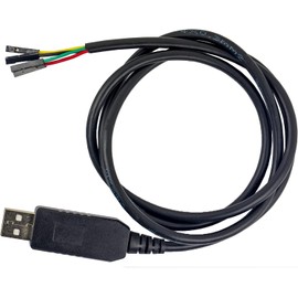 whiteeeen Original FT232RL USB to TTL Serial 3.3V Logic Level Converter Adapter Breakout Board Cable Debug Programmer Module USB A Male Compatible for Arduino MAC OS Windows 7 8 10 Converter 1M 3.3FT