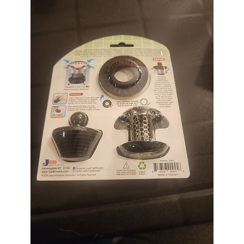 TUB SHROOM Ultra Revolutionary Stainless Steel Strainer Hair Catcher &