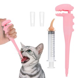 Xorim Cat Pill Shooter, Dog Pill Shooter, Ergonomic Design, Small and Portable, Easy to Clean, Reusable, Suitable for Cats and Dogs (Pink)