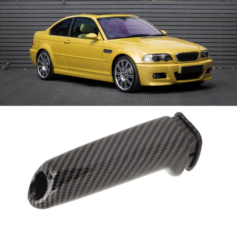 Front Handbrake Brake Handle Cover, KIMISS Carbon Fiber Emergency Car