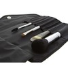 Empty Cosmetic Brush Case Black Soft Nylon Fabric