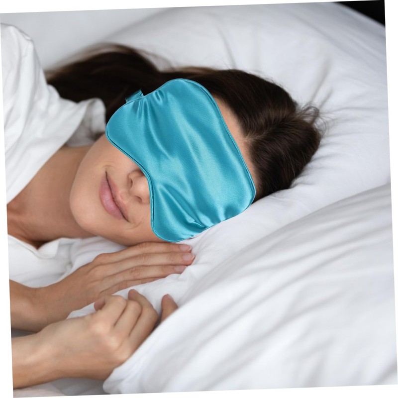 SAFIGLE 4pcs Faux Silk Eye Mask Double Sided Satin Sleep