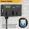Exqutoo Manual Splitter Switch, NEMA14-30P to 14-30R &14-50R Knob Selection