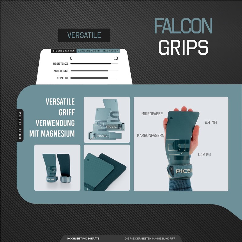 PICSIL Falcon Gloves + Wristbands + Bag, Carbon Fibre Material,