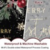 Christmas Poinsettia Shower Curtain Winter Tree 72x72 Inch