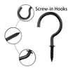 xiaozhenjida 50 Pcs Screw-in Ceiling Hooks Screw Hooks Cup Hooks